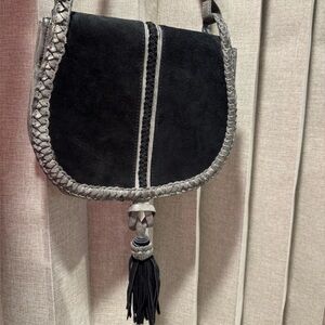 Boho Elegant Black and Gray Women's Bag 🖤🤍